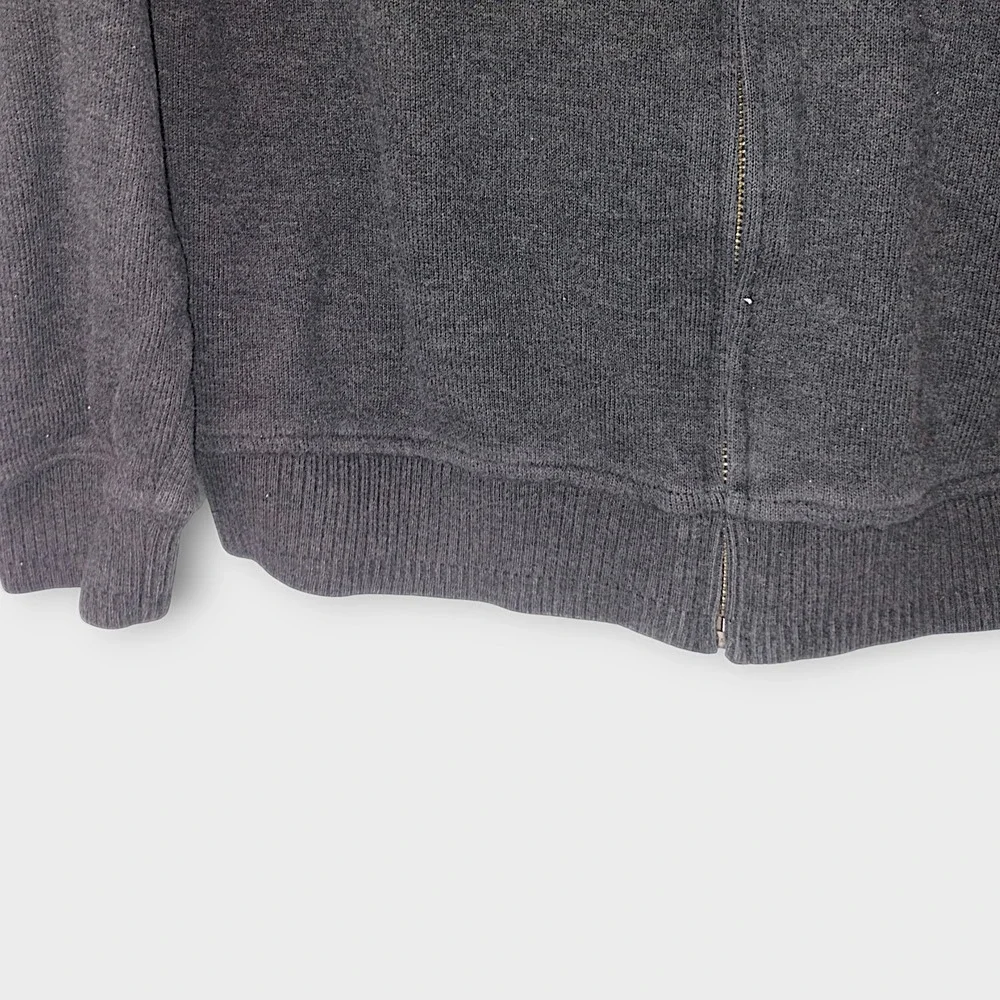 Turnbury Mens Sweater Sz M Gray Full Zip Cotton Blend Collared Jacket‎ Casual